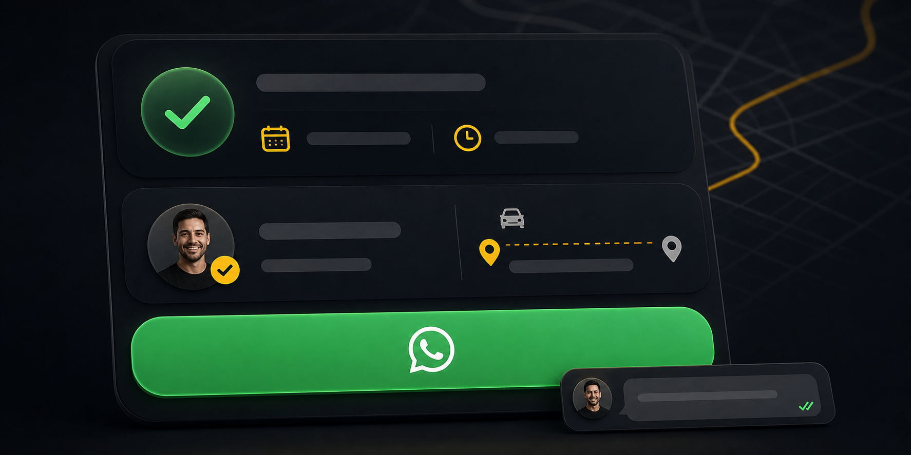 Reserva confirmada con acceso habilitado para contactar por WhatsApp